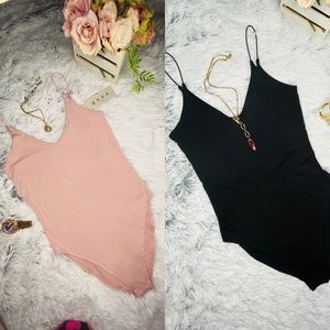 2 Bodysuit Pink and Black